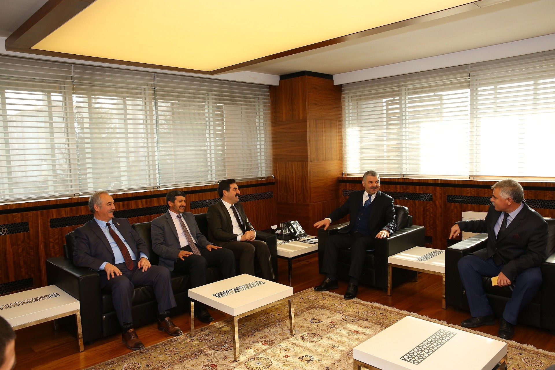 Sivas’ın ilçe ve belde belediye başkanları Başkan Çelik’i ziyaret etti