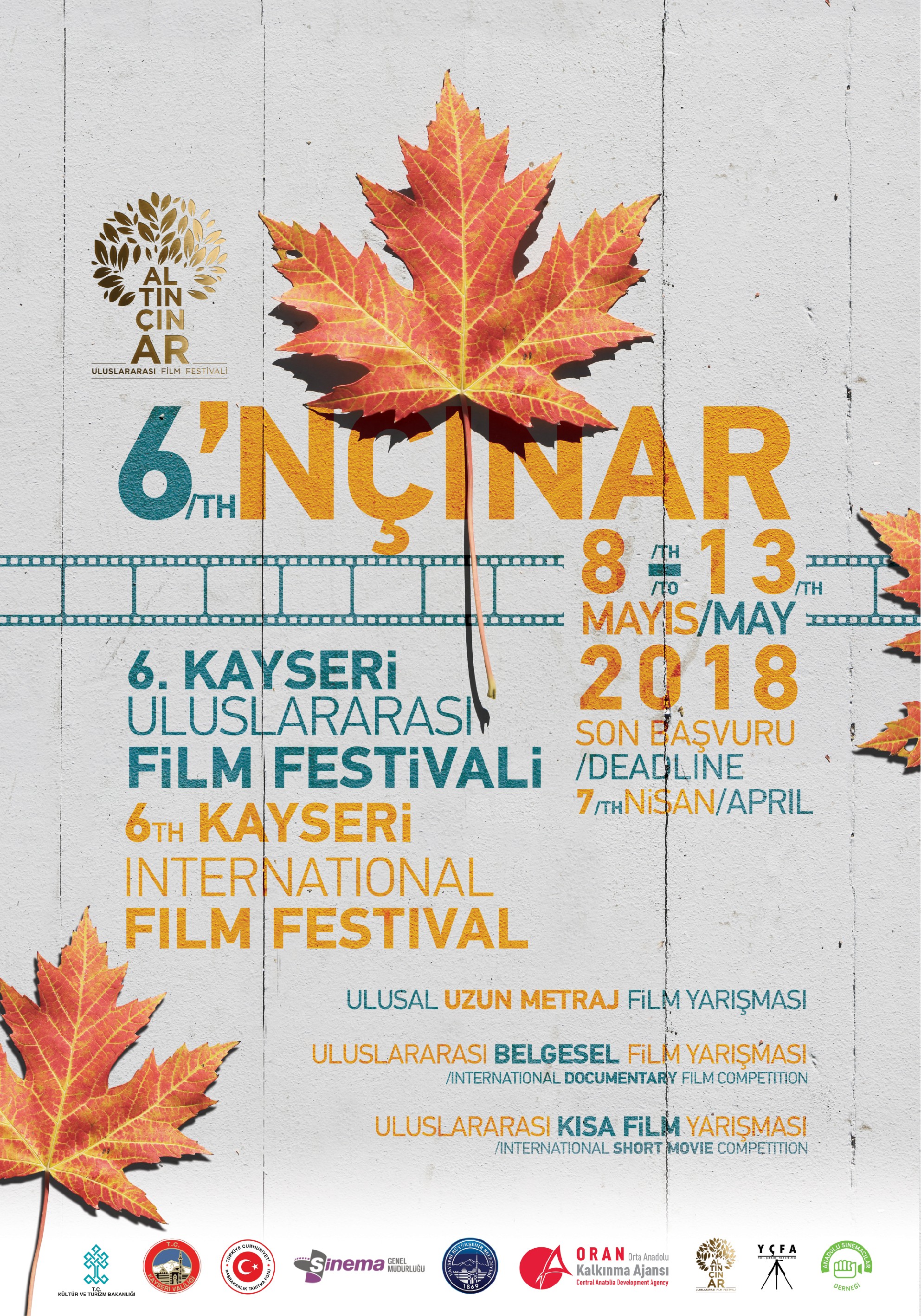 6. Kayseri Uluslararası Film Festivali 8 – 13 Mayıs tarihlerinde yapılacak