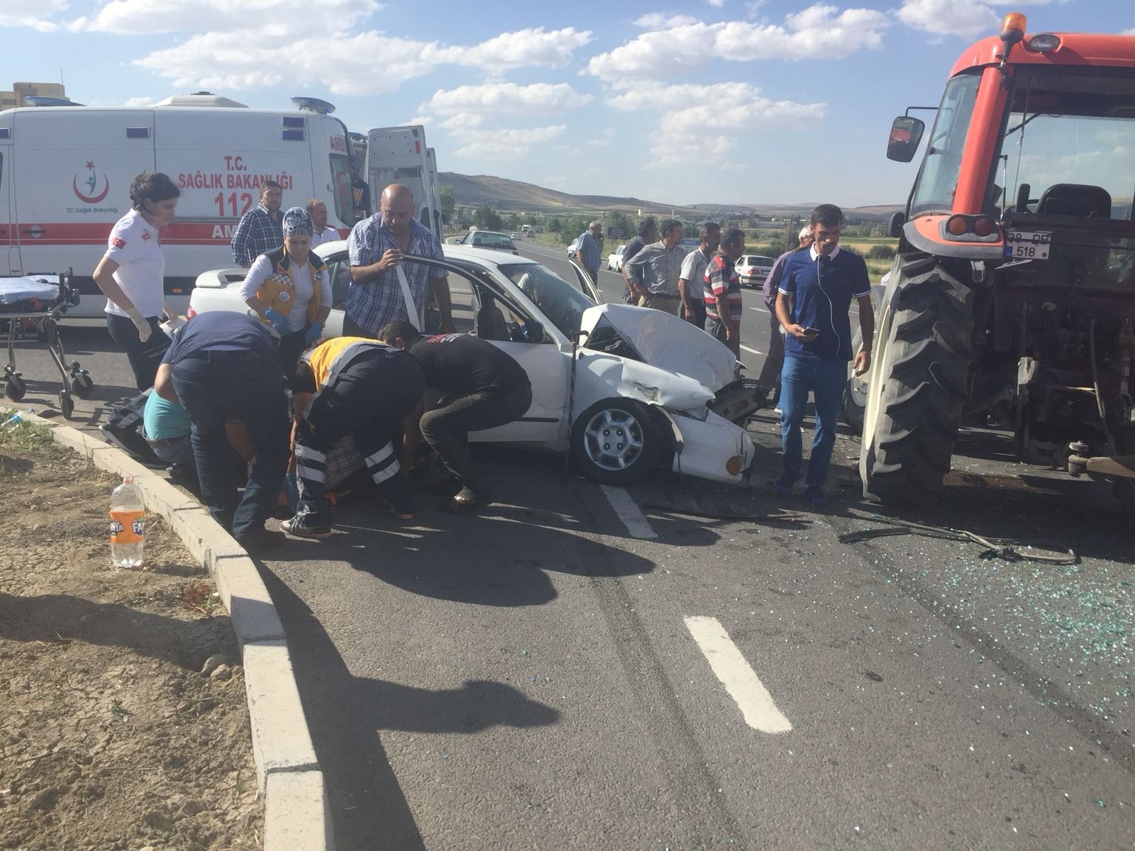Kayseri’de trafik kazası: 3 yaralı