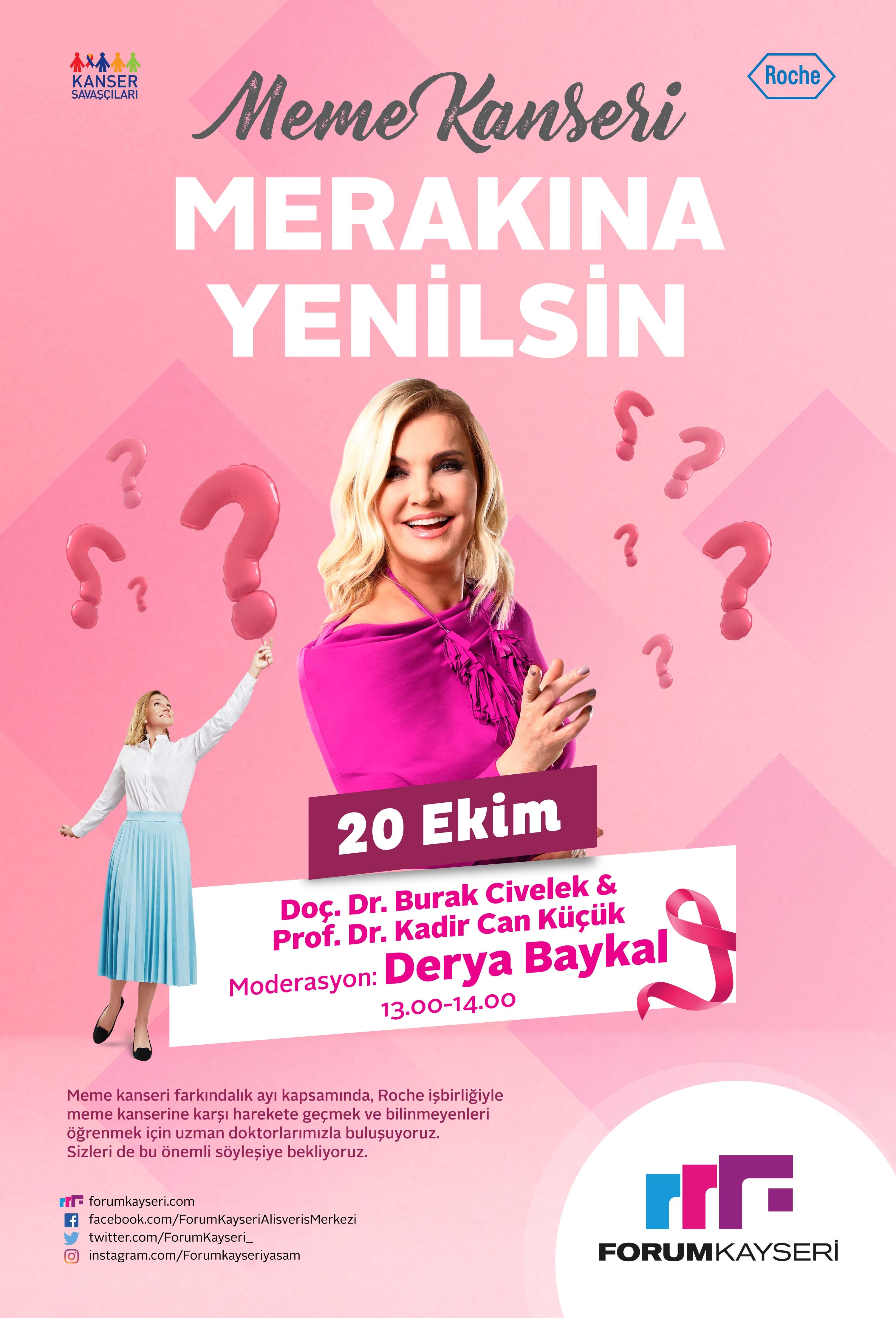 Meme Kanseri ‘Merakına Yenilsin’ Halk Buluşmaları Forum Kayseri’de