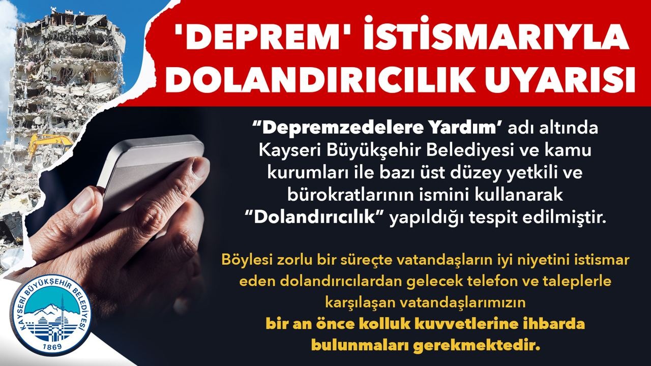 BÜYÜKŞEHİR VE YÖNETİCİLER ADINA YARDIM TOPLAYANLARA İTİBAR EDİLMESİN